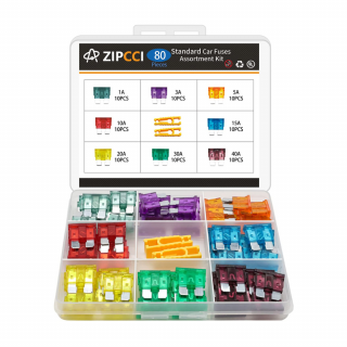 DOT Compliant 80 Pcs Standard Car Fuse kit